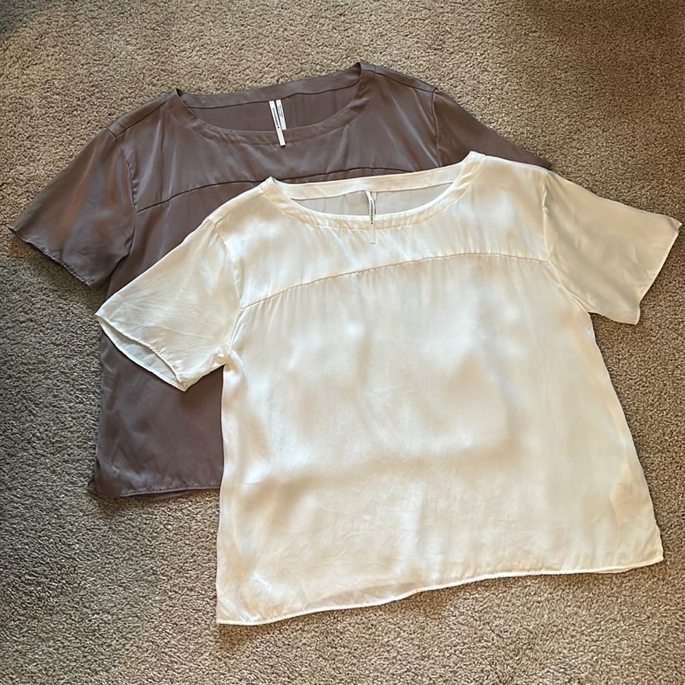 Anthro Silk Tees